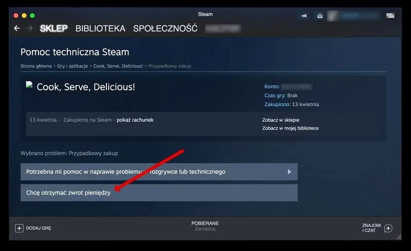 Jak zwrócić grę na Steam i odzyskać pieniądze krok po kroku