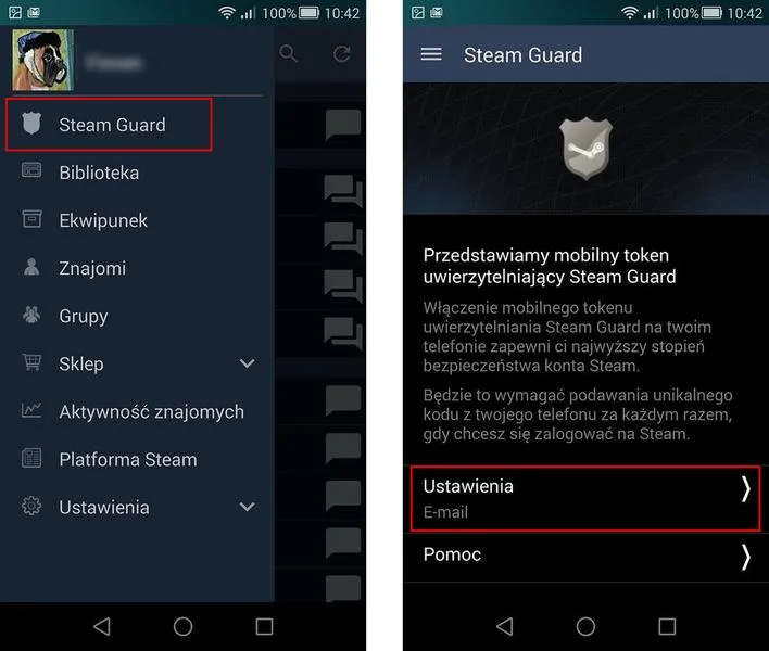 Konfiguracja Steam Guard