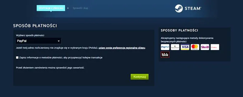 Steam na PayPal