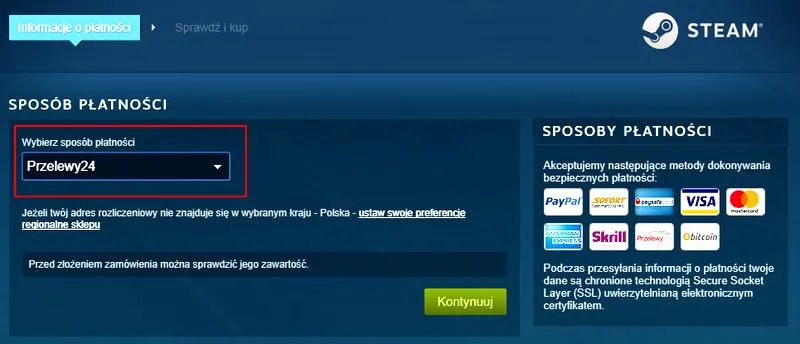 Szybka wypłata z Steam