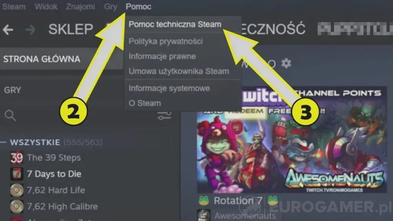 Terminy zwrotów Steam