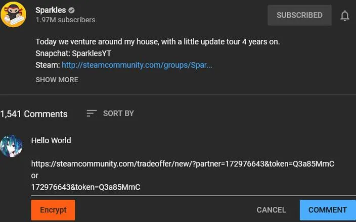 Trade link Steam