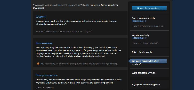 Trade link na Steam