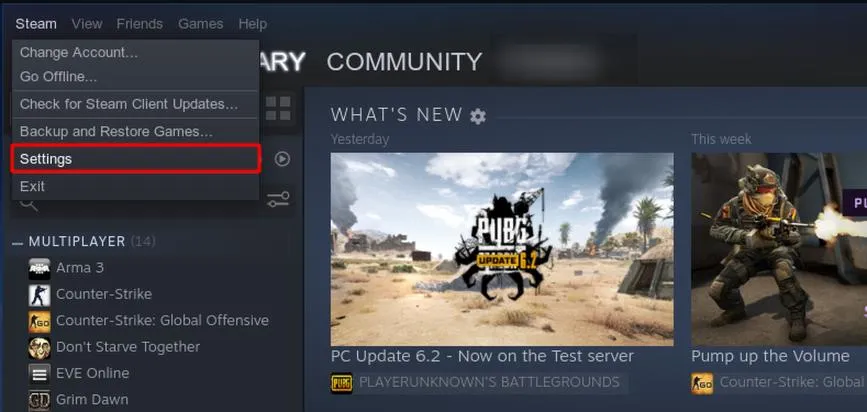 Zmiana języka w Steam